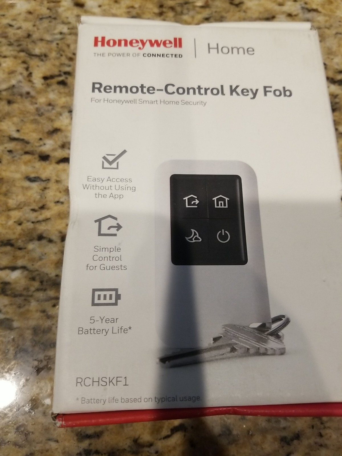 Honeywell Home Smart Home Security Keyfob (RCHSKF1) White *OPEN-BOX/NEW*
