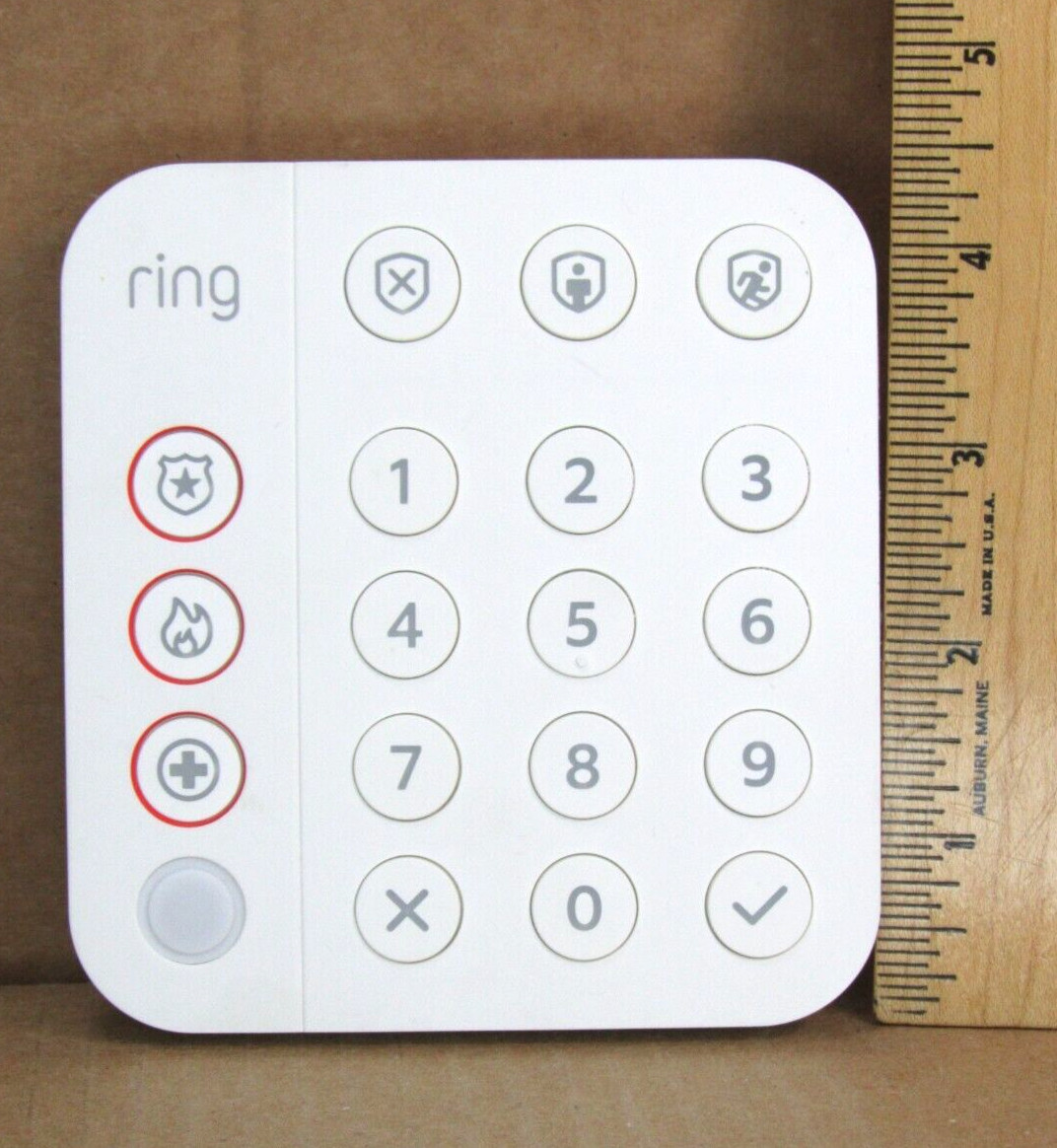 Ring 5AT2S7 White Wireless Z-Wave DSK Home Security System Alarm Keypad + Power