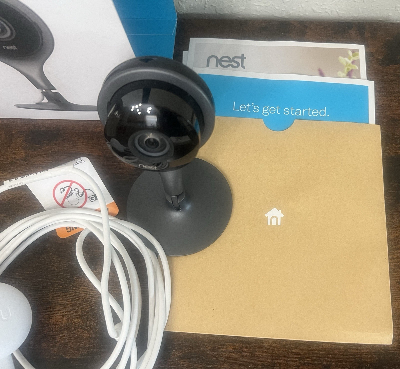 Nest Cam Indoor Smart Security Camera Model NC1102ES – Black –