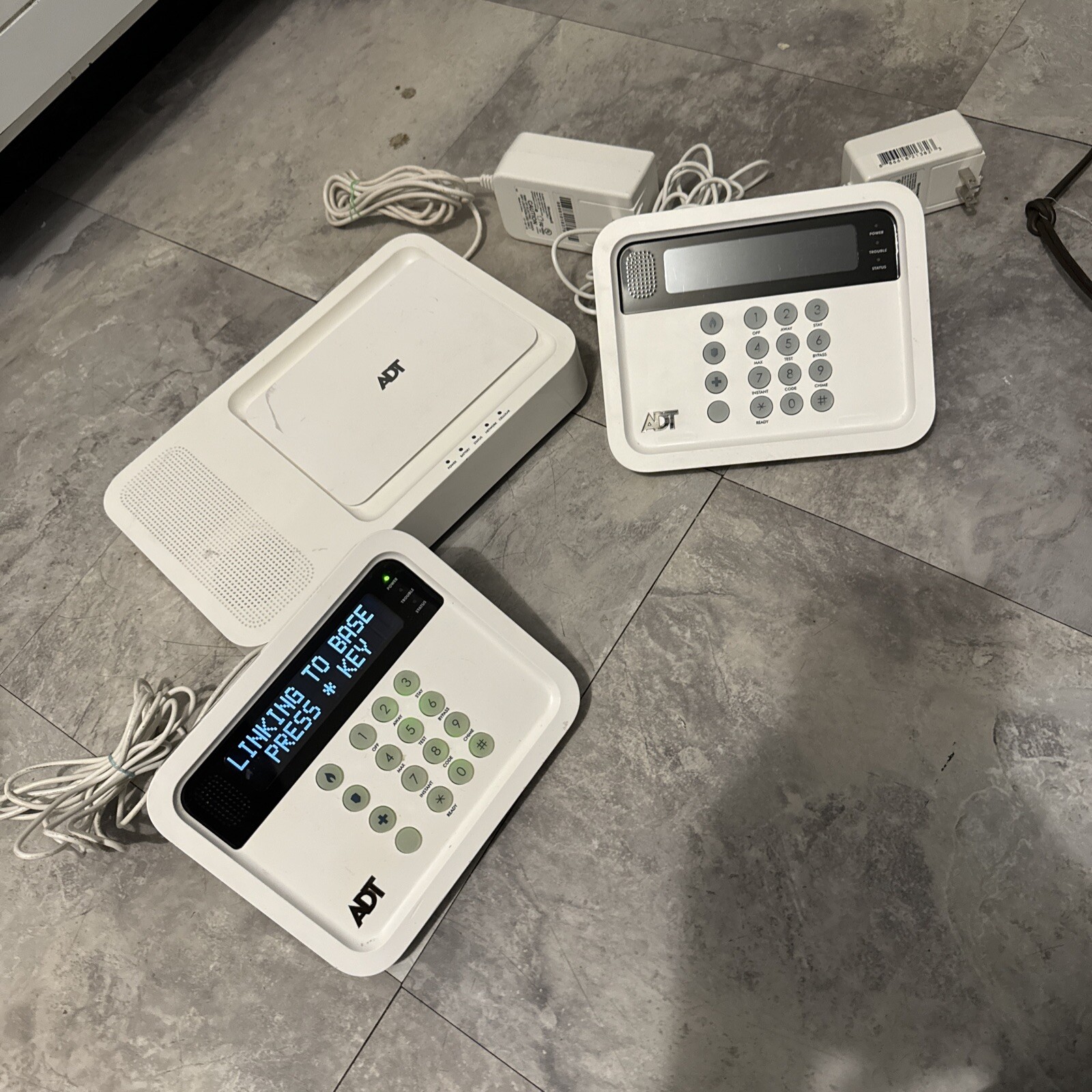 ADT Keypad Security System W/Power Adapters Cellular With Pulse Control Unit