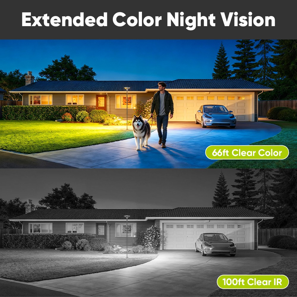 SANNCE 8CH NVR 4K Audio POE IP Security Camera System 8MP Color Night Outdoor AI