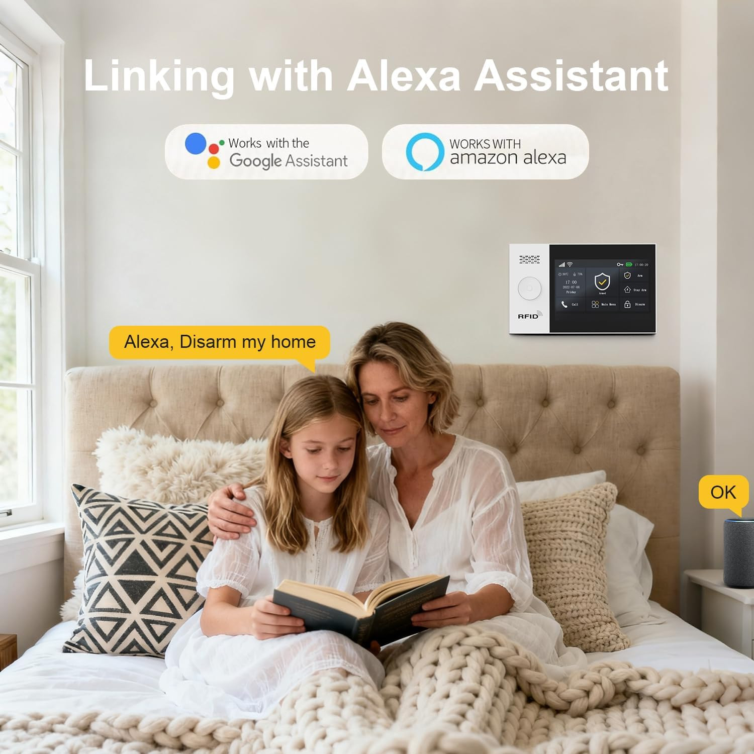Smart Home Alarm System with Touch Screen, Sensors & App Control, No Fees