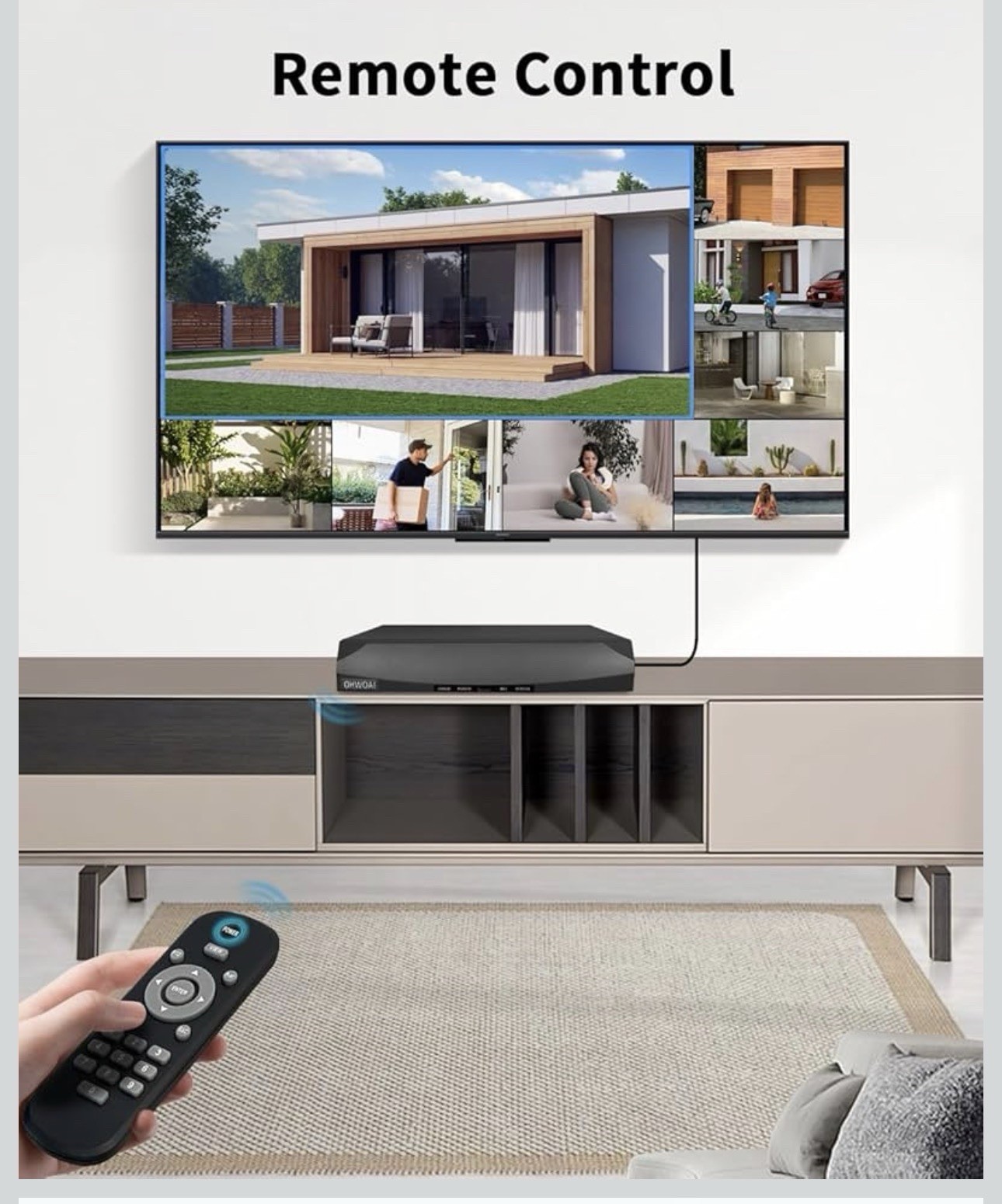 OHWOAI 4K Ultra 8.0MP PoE Security Camera System w/ 4 Cameras & 2 Way Audio