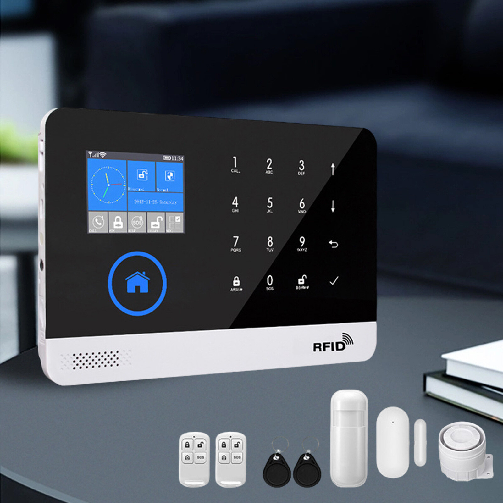 Smart Home Wireless Burglar Security Alarm System Kit with App Control