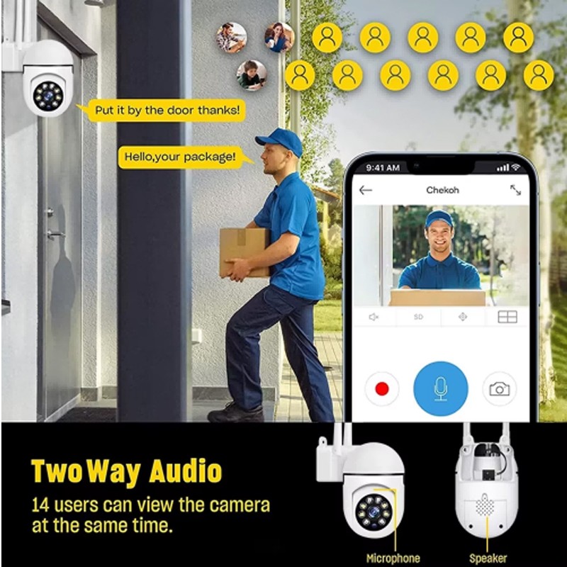1080P WiFi Home Security CCTV Camera With Night Vision 2.4GHz 2.4G Surveillance