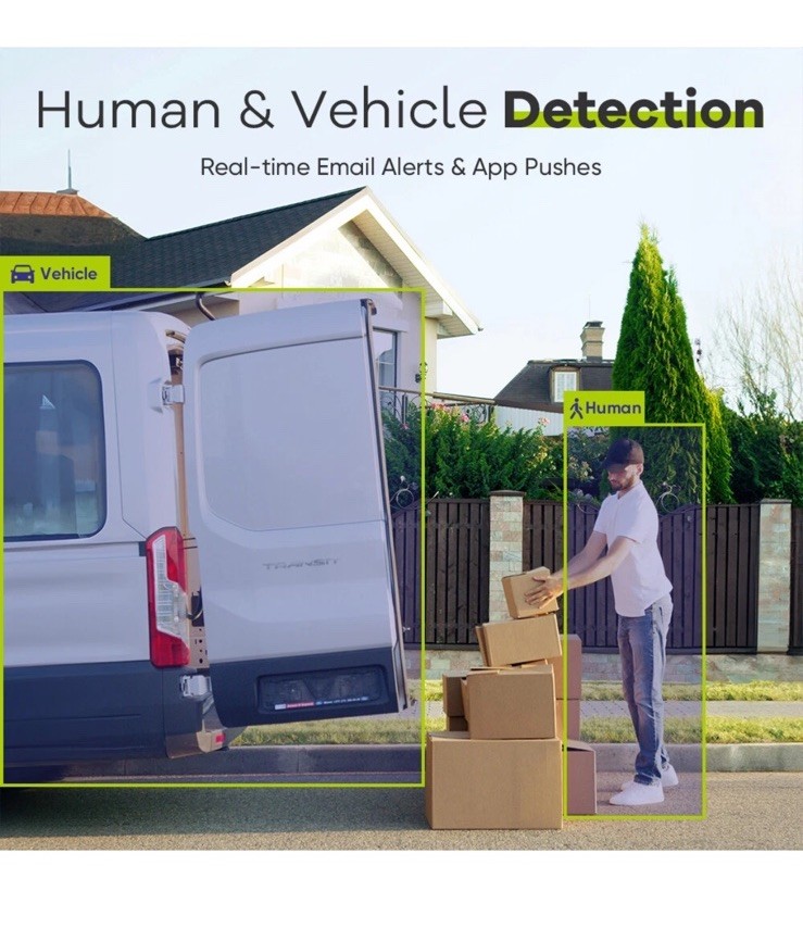 SANNCE 5MP POE Audio Recording Security Camera System 8CH NVR AI Human Detection