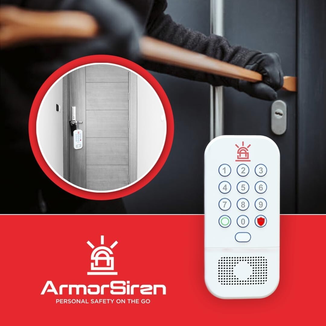 ArmorSiren- Travel Alarm Security System with Loud Siren, Control w/App on…