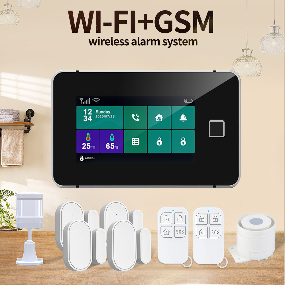 Wireless WiFi GSM Home Security Alarm System PIR Anti-Theft Remote Control F5O9