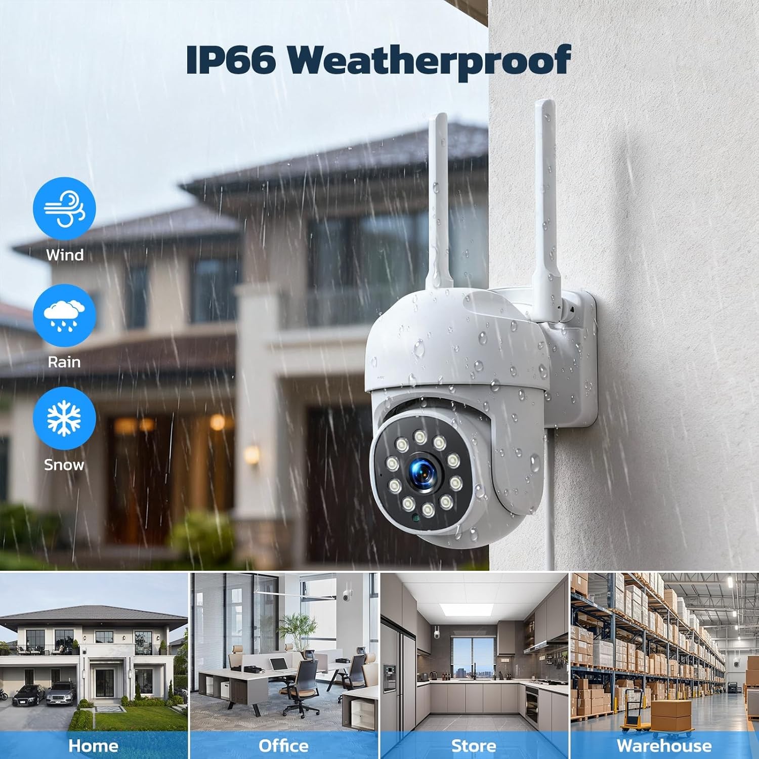 CAMCAMP 10CH 4K NVR 8pcs PTZ WiFi Cameras Wireless Security Camera System Audio✅