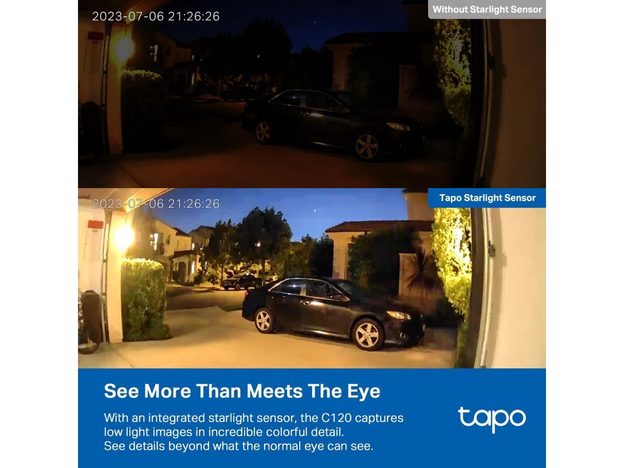 TP-Link Tapo 2K QHD Security Camera, Indoor/Outdoor, Color Night Vision, Free Pe