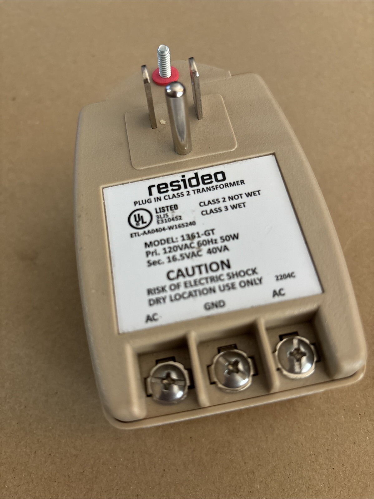 Resideo 1361-GT Plug In Class 2 Transformer