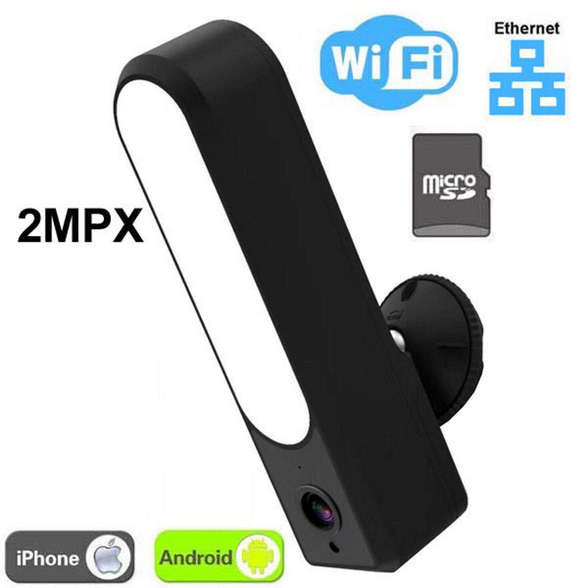 Full HD Wi-Fi IP Camera With Night Vision IR Lamp + 21 White Light LED ONVIF