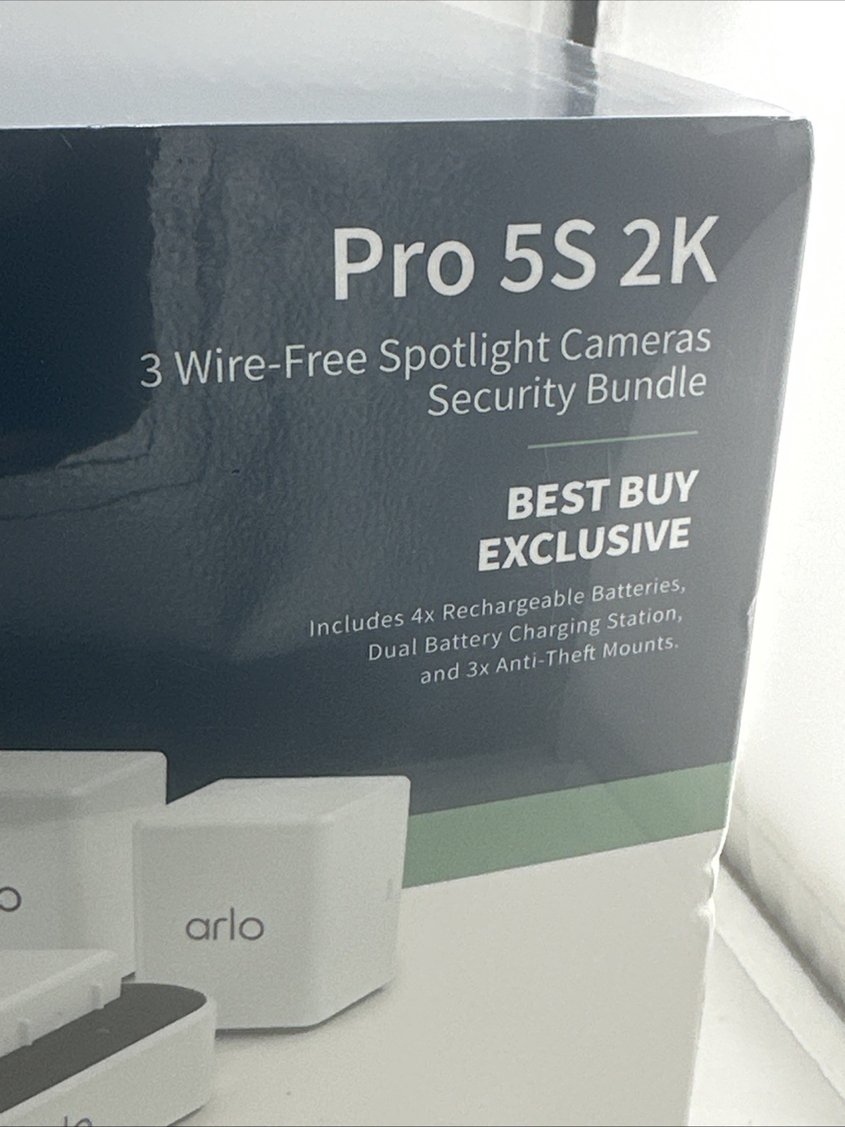 Arlo Pro 5S 2K Security Bundle with 3 Wireless Spotlight Cameras – White..