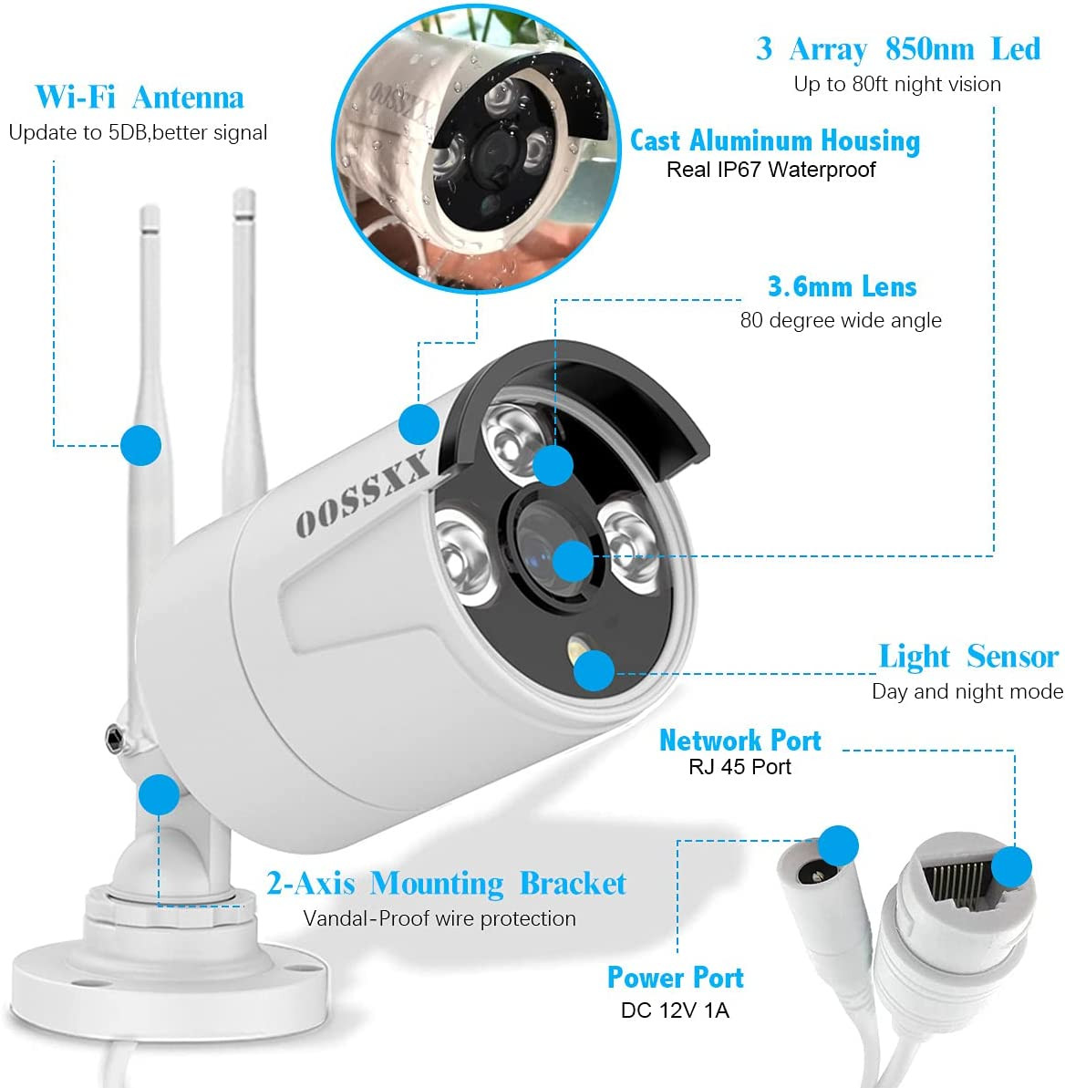 2K 3.0MP Wireless Security Camera System, Surveillance NVR Kits with 2TB Hard