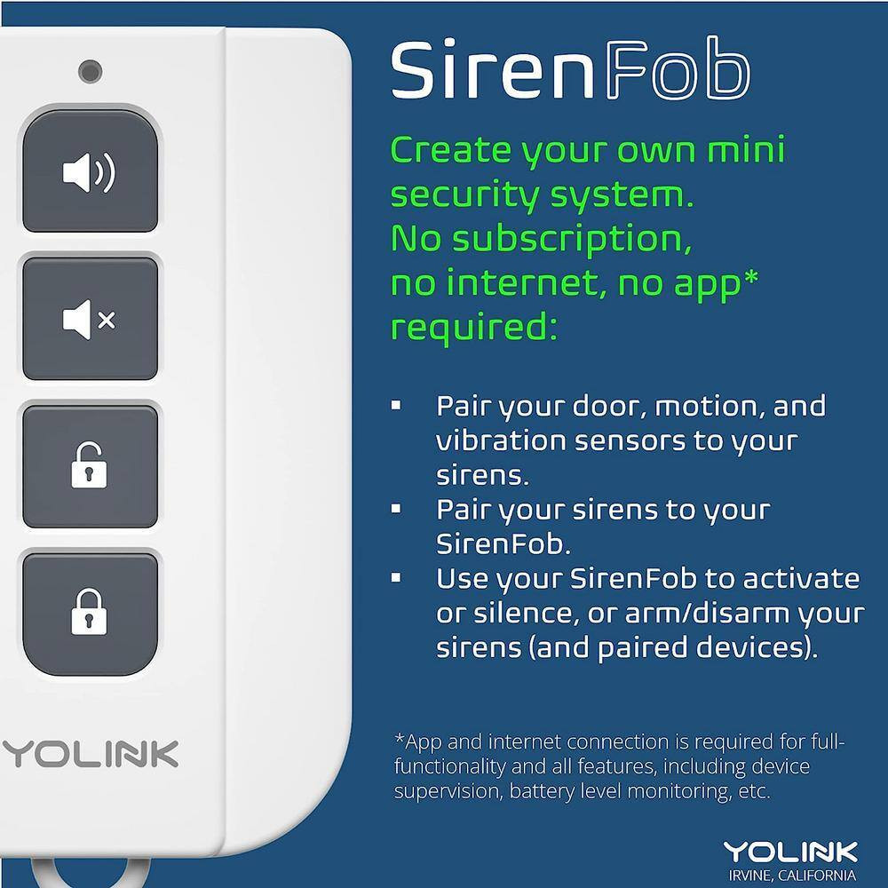 Smart Siren Fob, Work with Siren