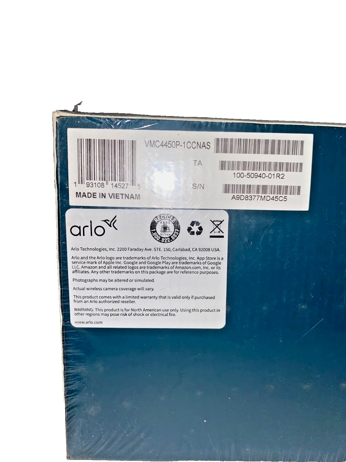Arlo Pro 4 Spotlight Camera System VMC4450P-1CCNAS 4-Pack 2K HDR WiFi