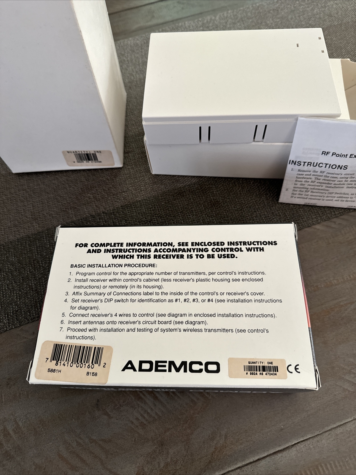 Ademco 5881 Wireless Receiver and 5800ADT RF Point Expander Module Combo in Box