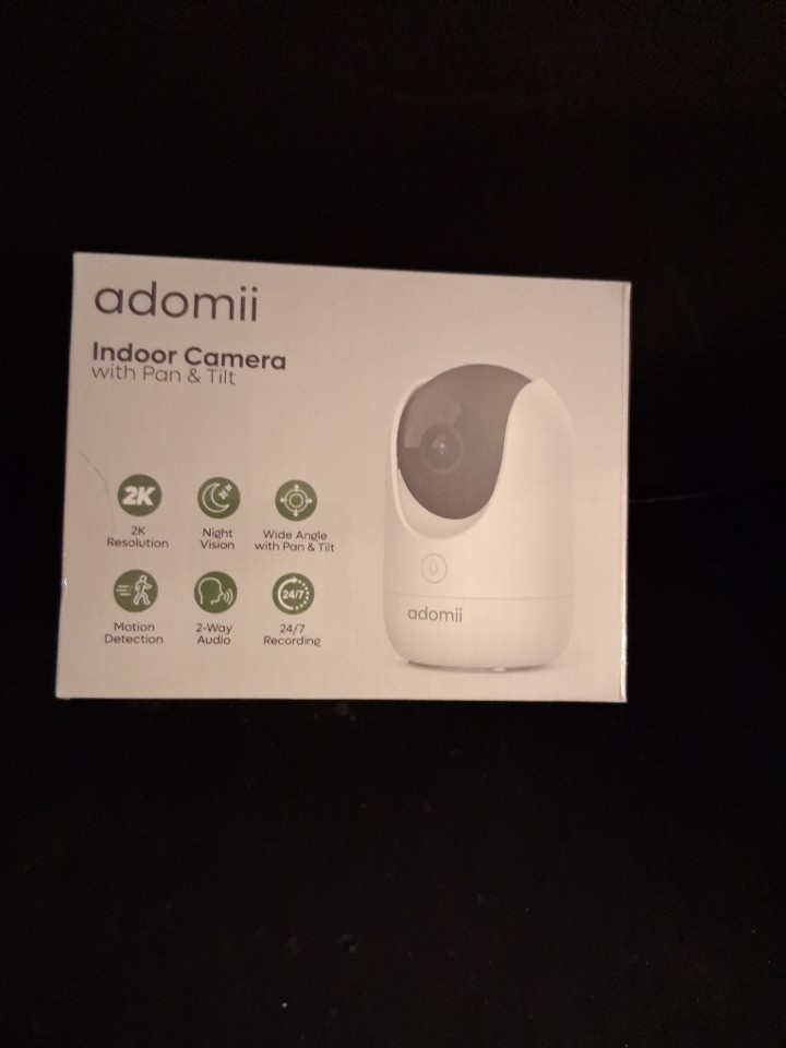 Adomii 2K Indoor Home Security Camera with Night Vision, 2 Way Audio, Wifi