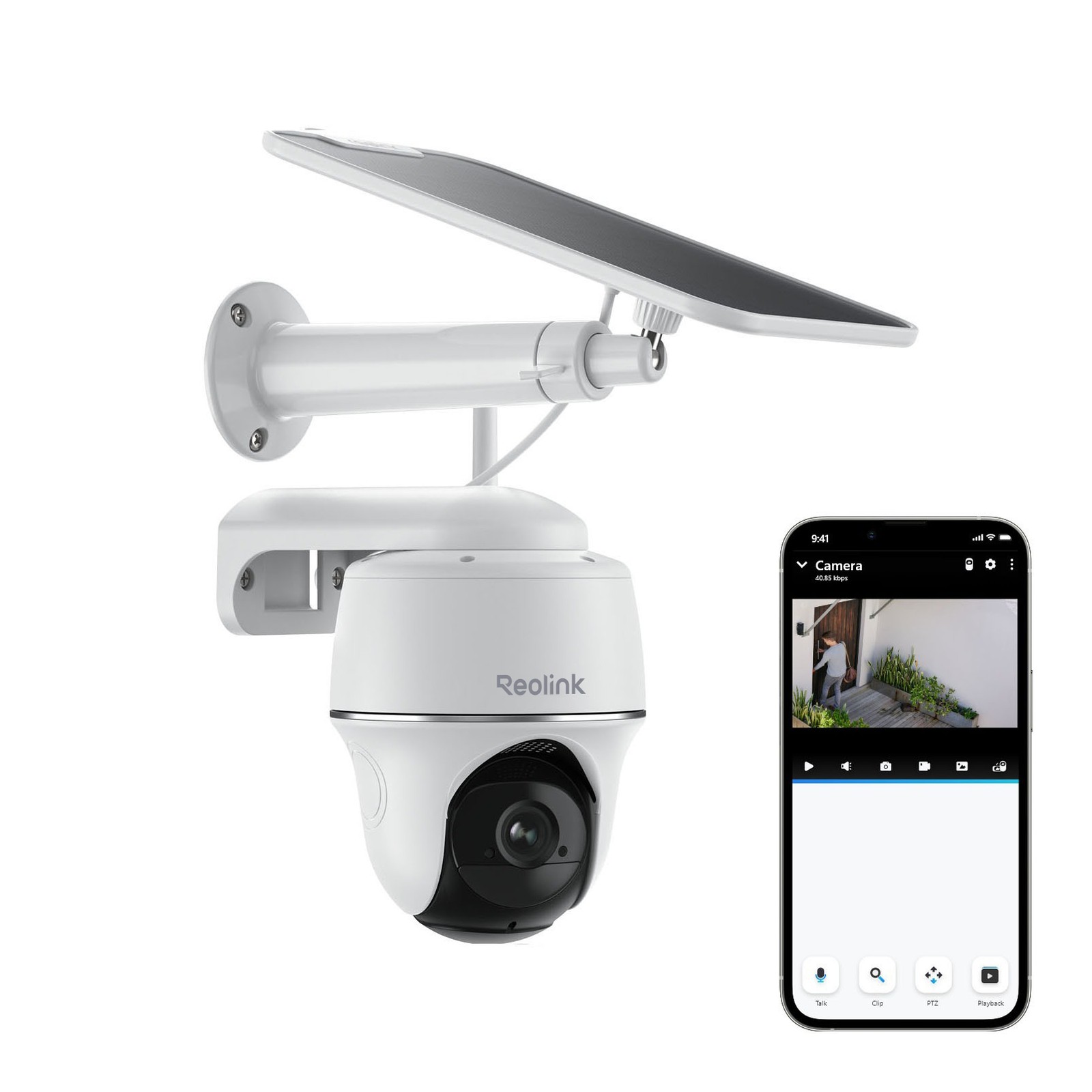 Reolink Argus PT 5MP Wireless Solar Battery Security Camera with Home Hub Mini