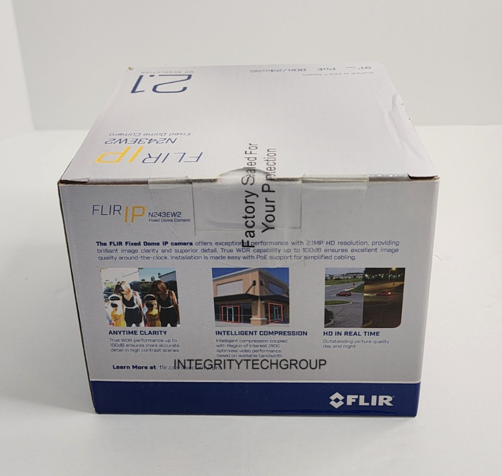N243EW2 2MP Weatherproof Outdoor Network POE IP Dome Camera, NEW