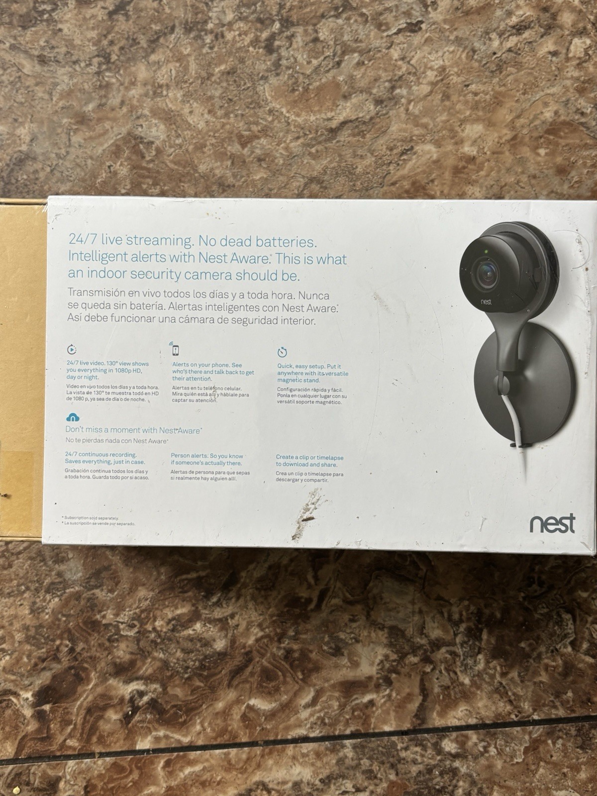 Google Nest Cam Indoor Smart Security Camera 3 Pack NC1104US NEW & Sealed