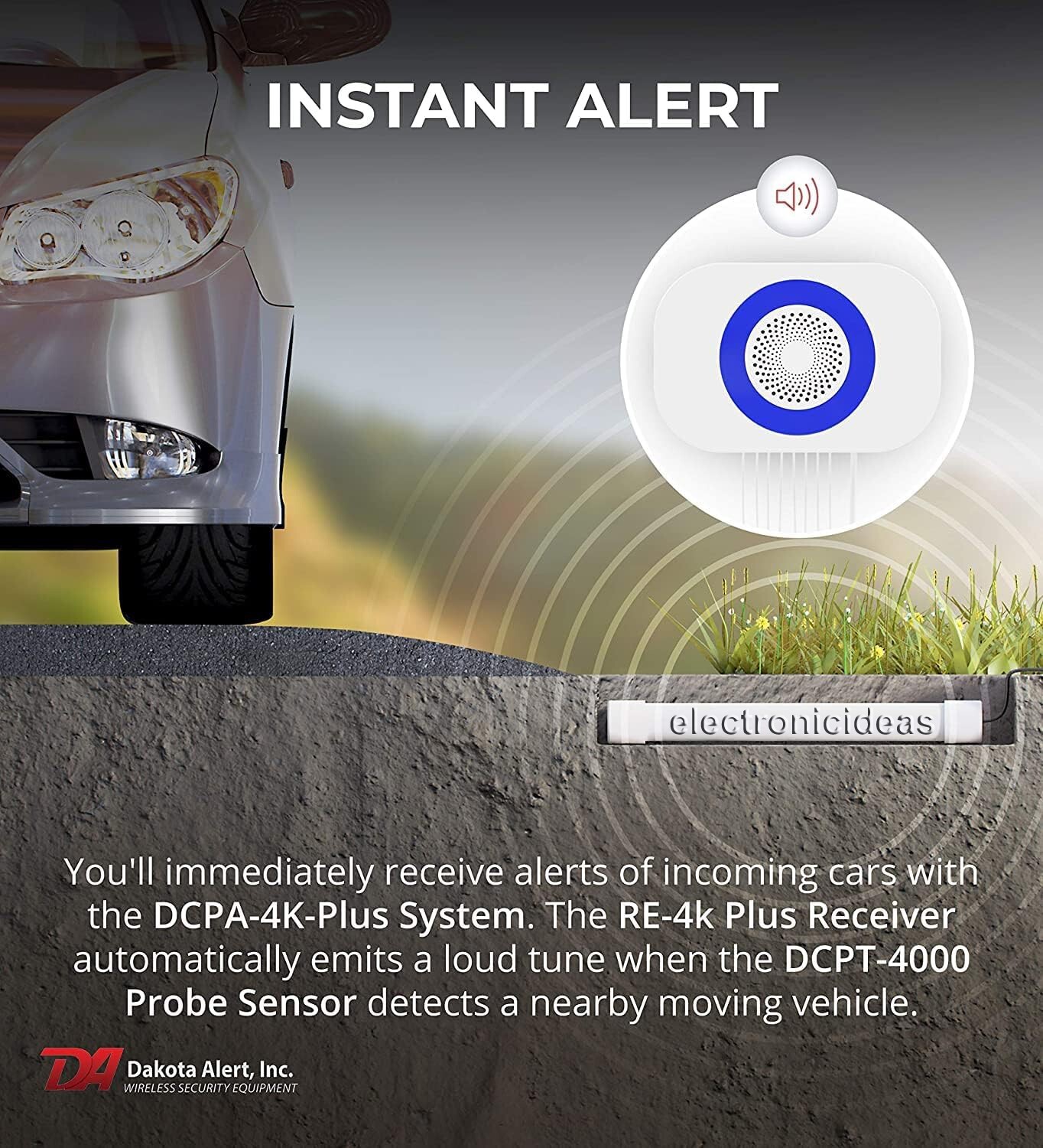 DAKOTA ALERT DCPA-4K PLUS/DCPA-4000 PLUS PROBE ALERT DRIVEWAY ALARM KIT + RELAYS