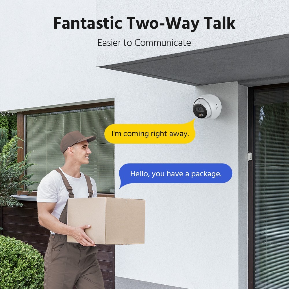 ANNKE 8CH 8MP NVR 5MP Two Way Audio PoE Security IP Camera System AI Color Night