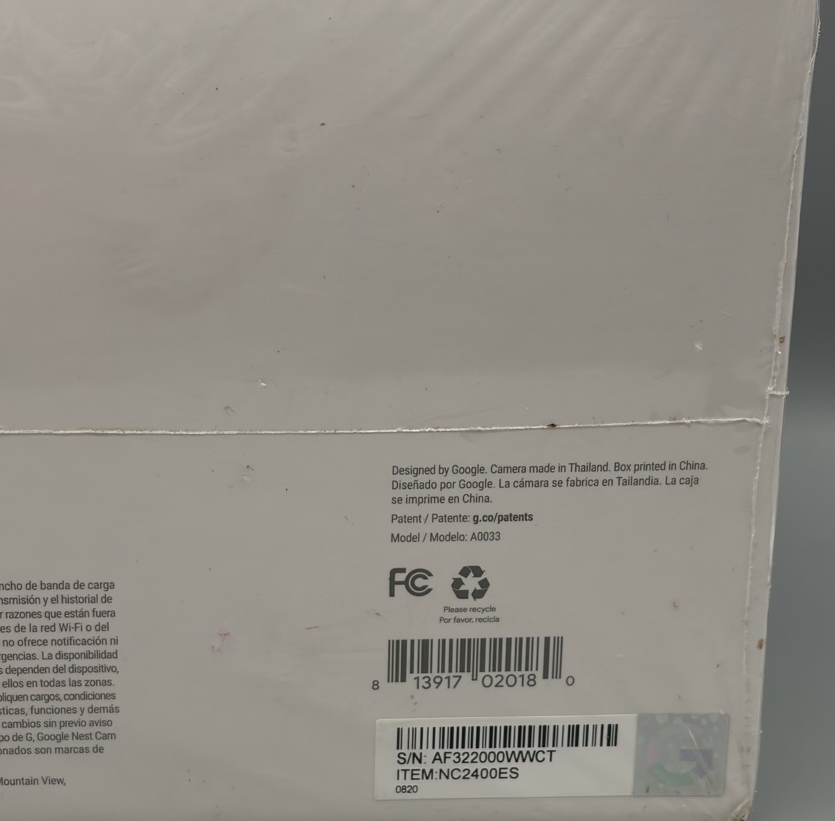 Google Nest NC2400ES Outdoor Security Cameras – 2 Pack – Sealed