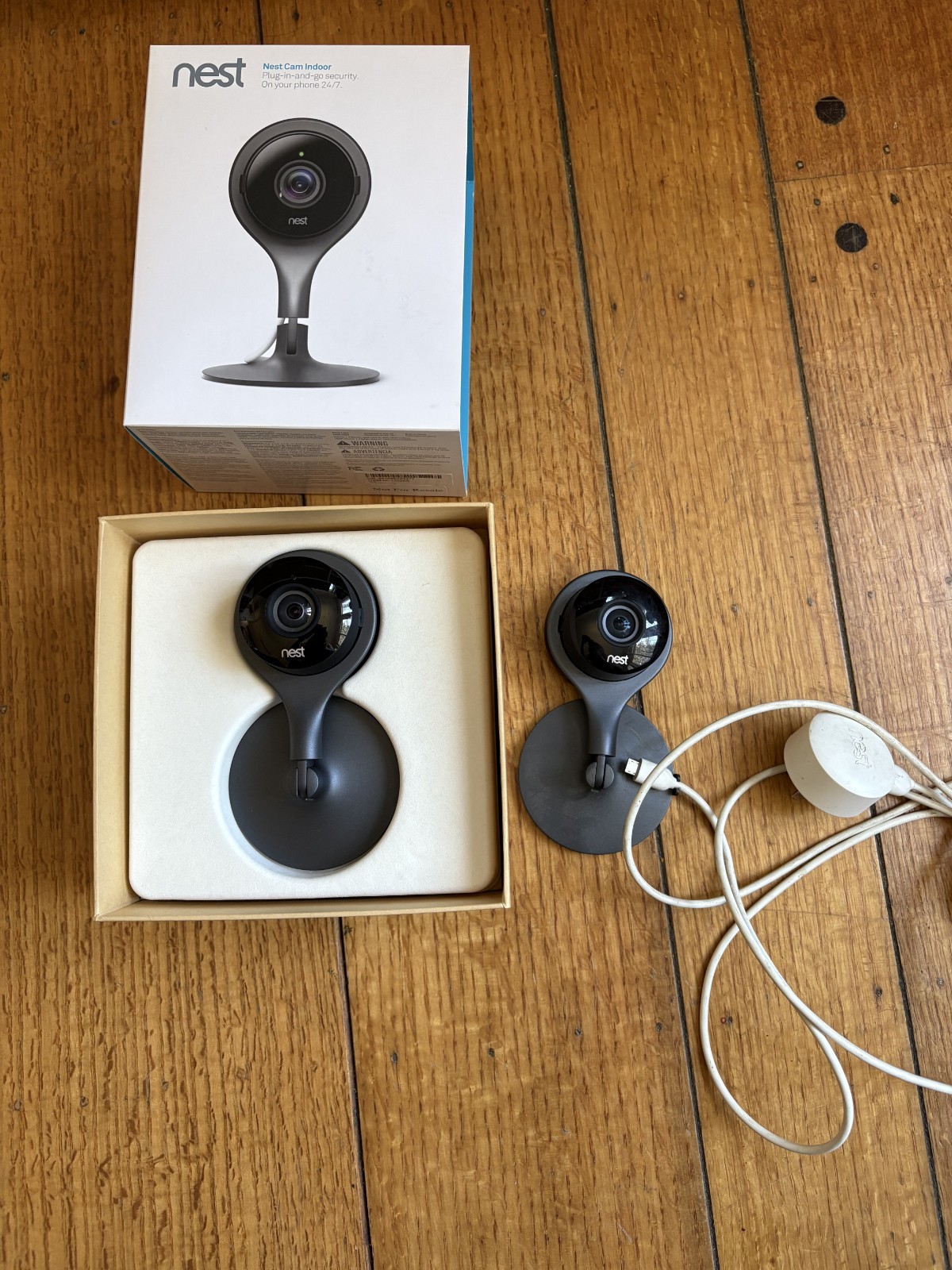 Google Nest Cam Indoor Security Camera A0005 1st Gen -Set of 2