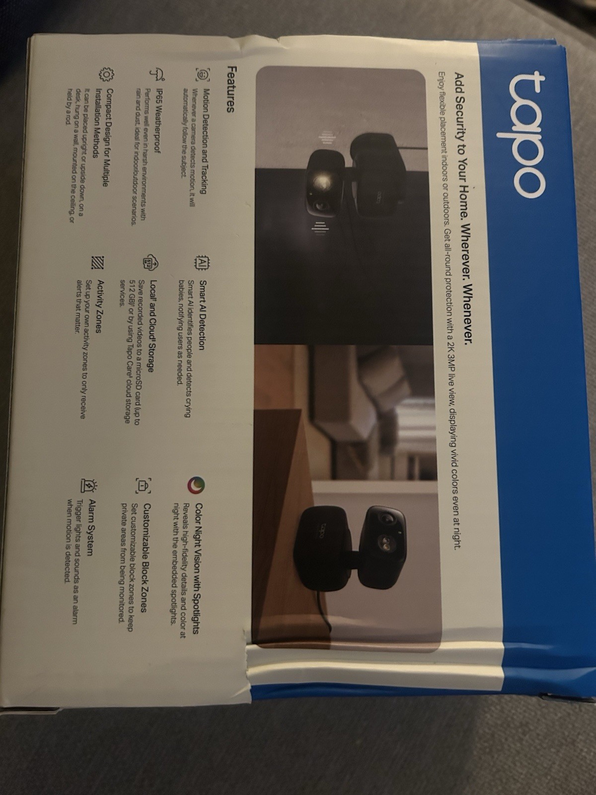 TP-Link Tapo C217 2K Pan/Tilt Wi-Fi Camera, Color Night Vision, IP65, Alexa