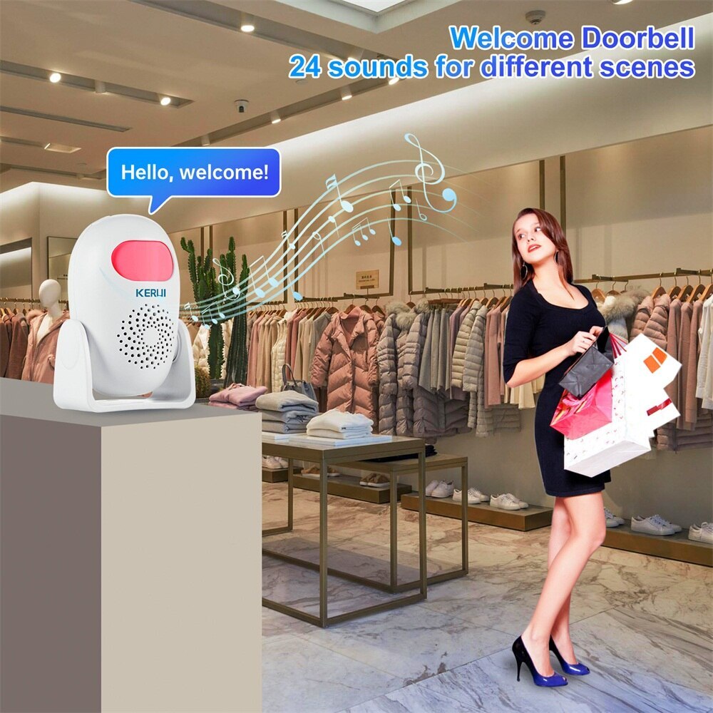 New Home Security Welcome Entry Doorbell Wireless Alarm Motion Sensor Detector