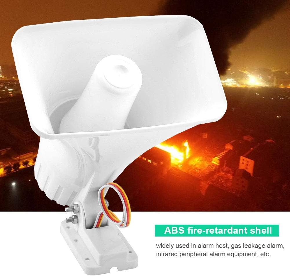 Alarm Siren, 150 Db DC12V Alarm Siren Dual Tone Wired Horn Siren Speaker for Ho