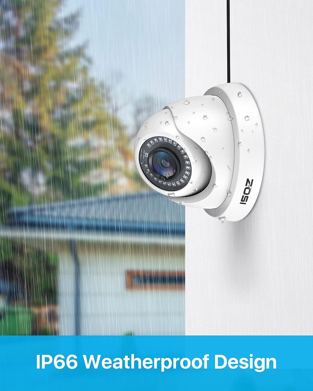 ZOSI 16 Channel 1080p Security Camera System Outdoor with 2TB Human Detection