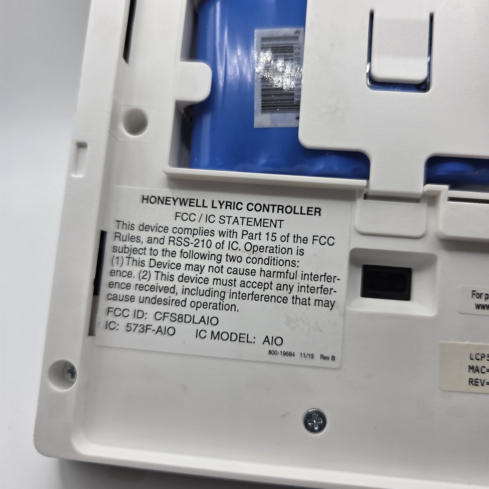 Honeywell Lyric LCP500-L Wireless Touchscreen Controller Alarm Panel – Untested