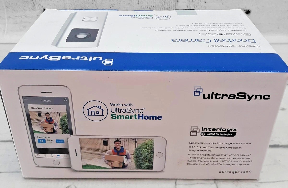 Interlogix UltraSync RS-3240 WiFi Doorbell Camera 1080p NOS Complete