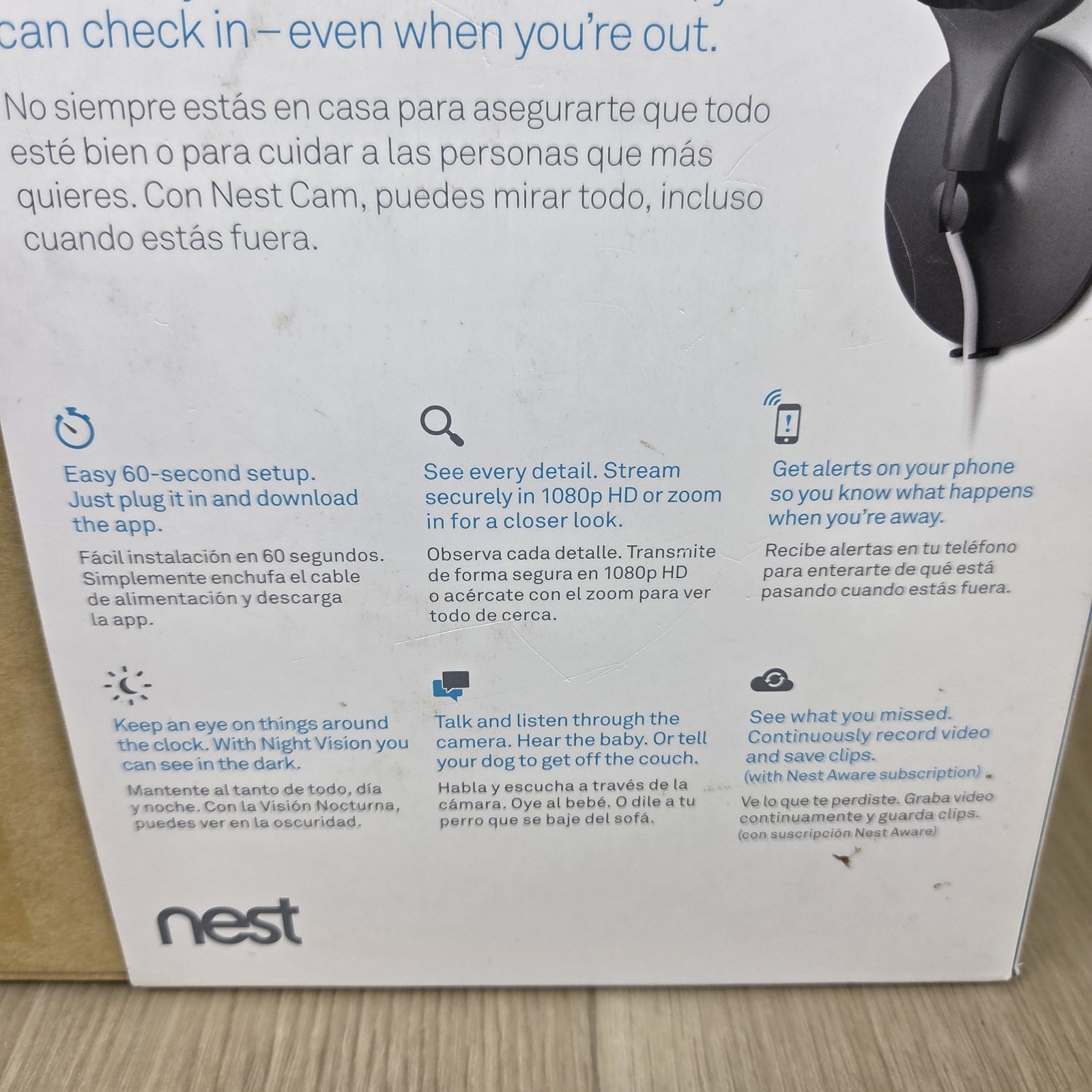 Google Nest Cam Indoor Black 1st Generation Magnet Mount w/Box A0005-NC1102ES