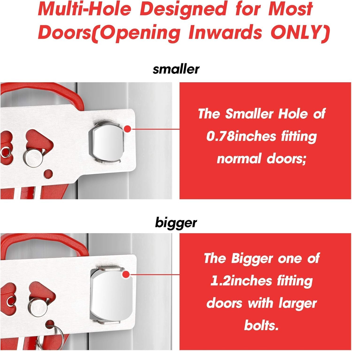 Wireless Travel Door Stop Alarm Portable Security Alert Wedge Stopper Hotel Bx22