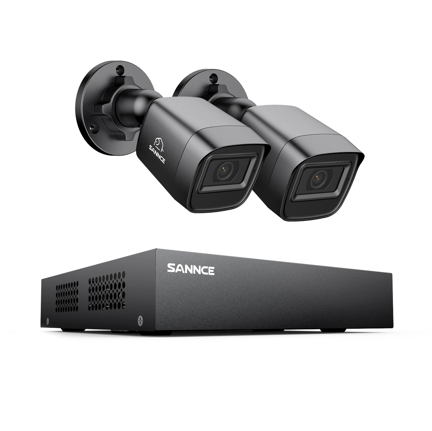 SANNCE 8CH DVR 1080P CCTV Wired Security Camera System Human Vehicle Detection