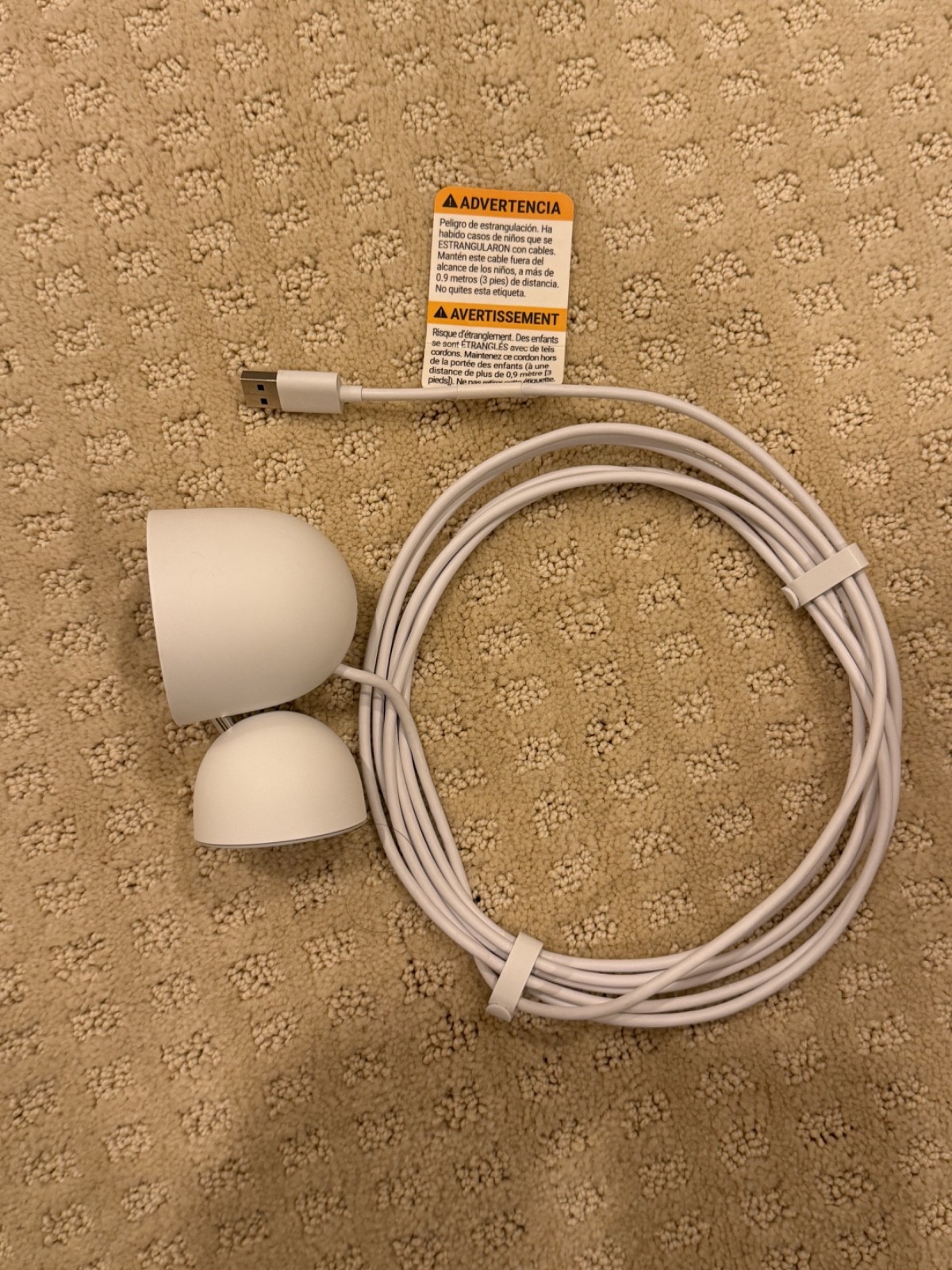 Google Nest Security Cam Indoor 1080p Wired 2nd Generation (White Snow) GJQ9T