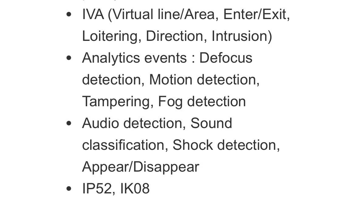 NEW – HANWHA VISION Ai XND-6083RV Dome IP Security Camera 2.8~12mm Lens
