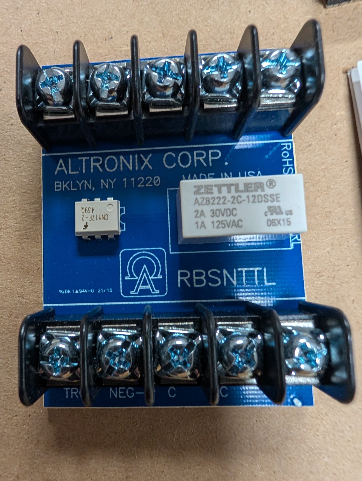 LOT OF 2 – Altronix Relay Module 12V OR 24VDC RBSN – LOT OF 2