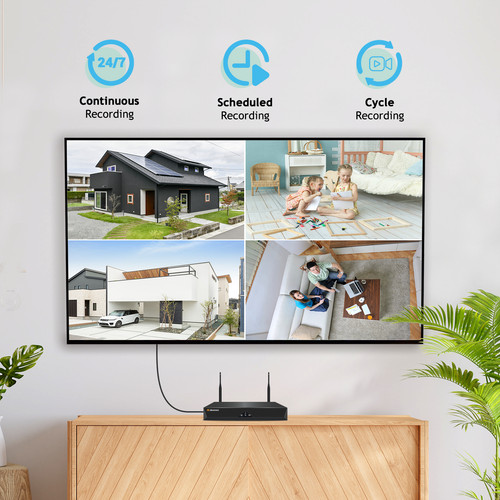 5MP 10CH Wireless Home Security Camera CCTV System WiFi 1TB NVR 24/7 Recorder