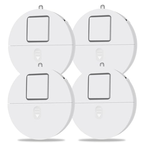 Window Alarm System 4-Pack – 120dB Vibration Sensor Security Alarms with LED Ind