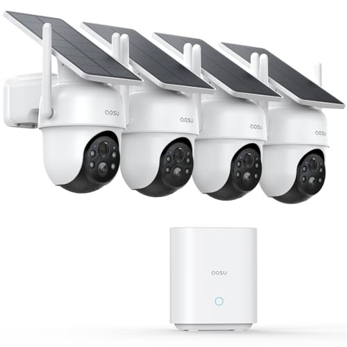 Security Cameras Outdoor Wireless, 4 Cam-Kit, No Subscription 4-Cam-Kit