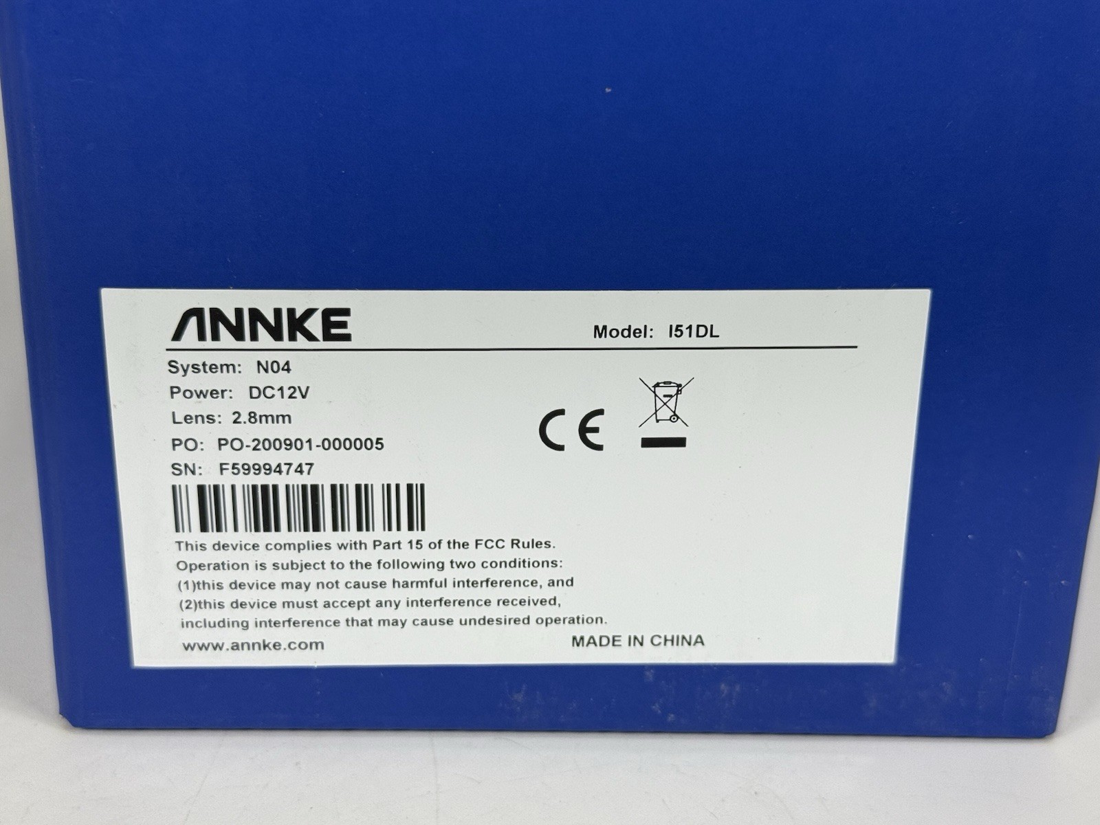 Annke C500 White 3K 5MP PoE Bullet Security Camera with Mic & Night Vision i51DL