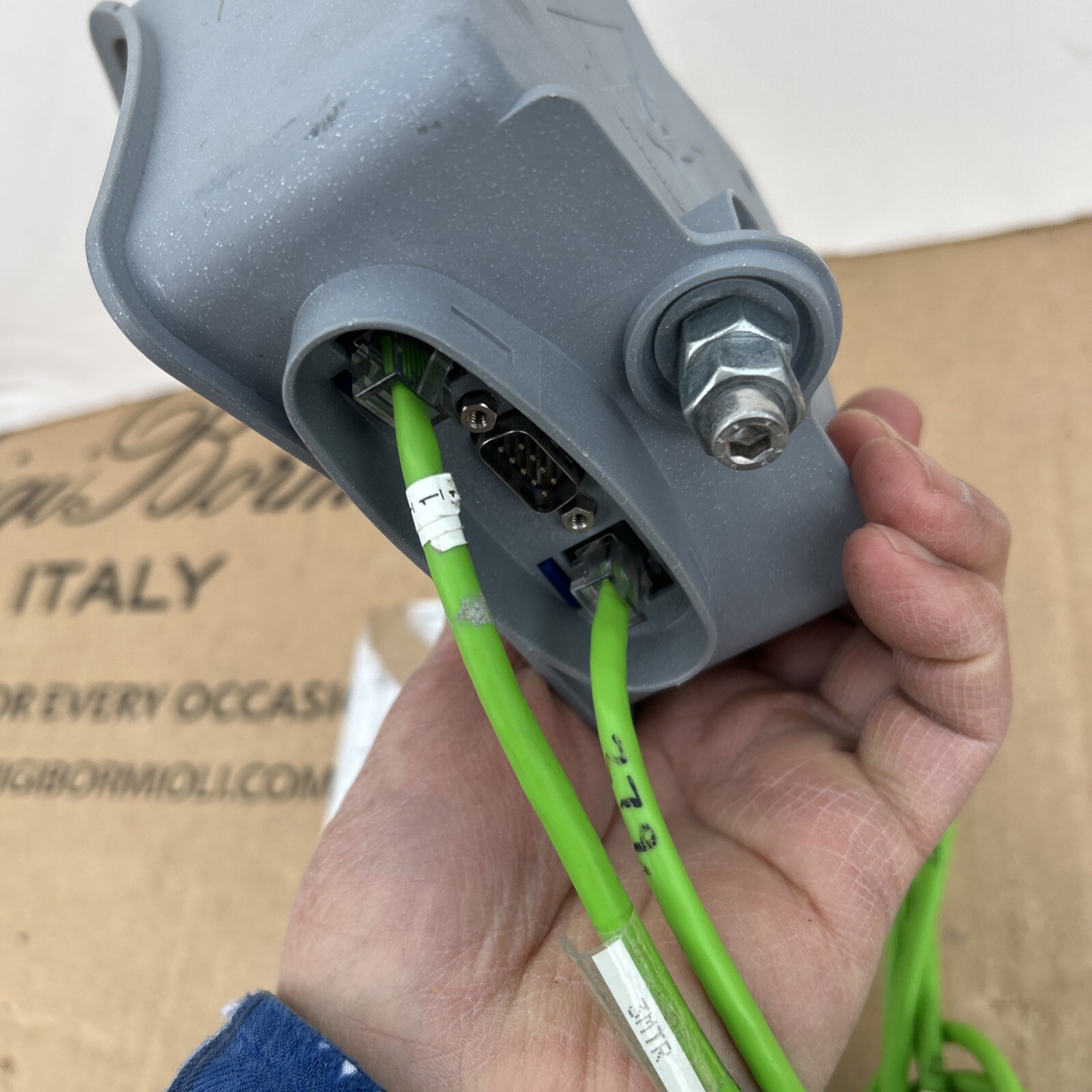 Mobotix Gray X Dual Lens Camera Professional Outdoor W Green Cables