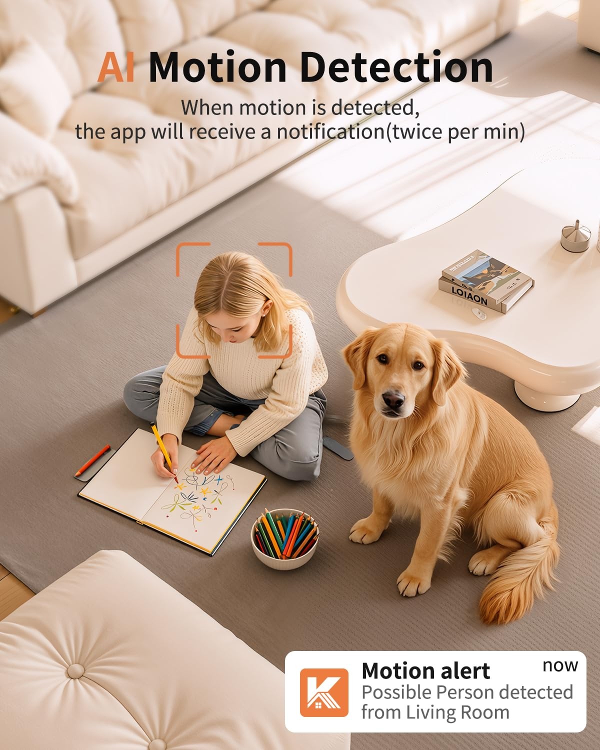 2K Cameras for Home Security, 5G & 2.4G WiFi Security Camera 4 Pack, White