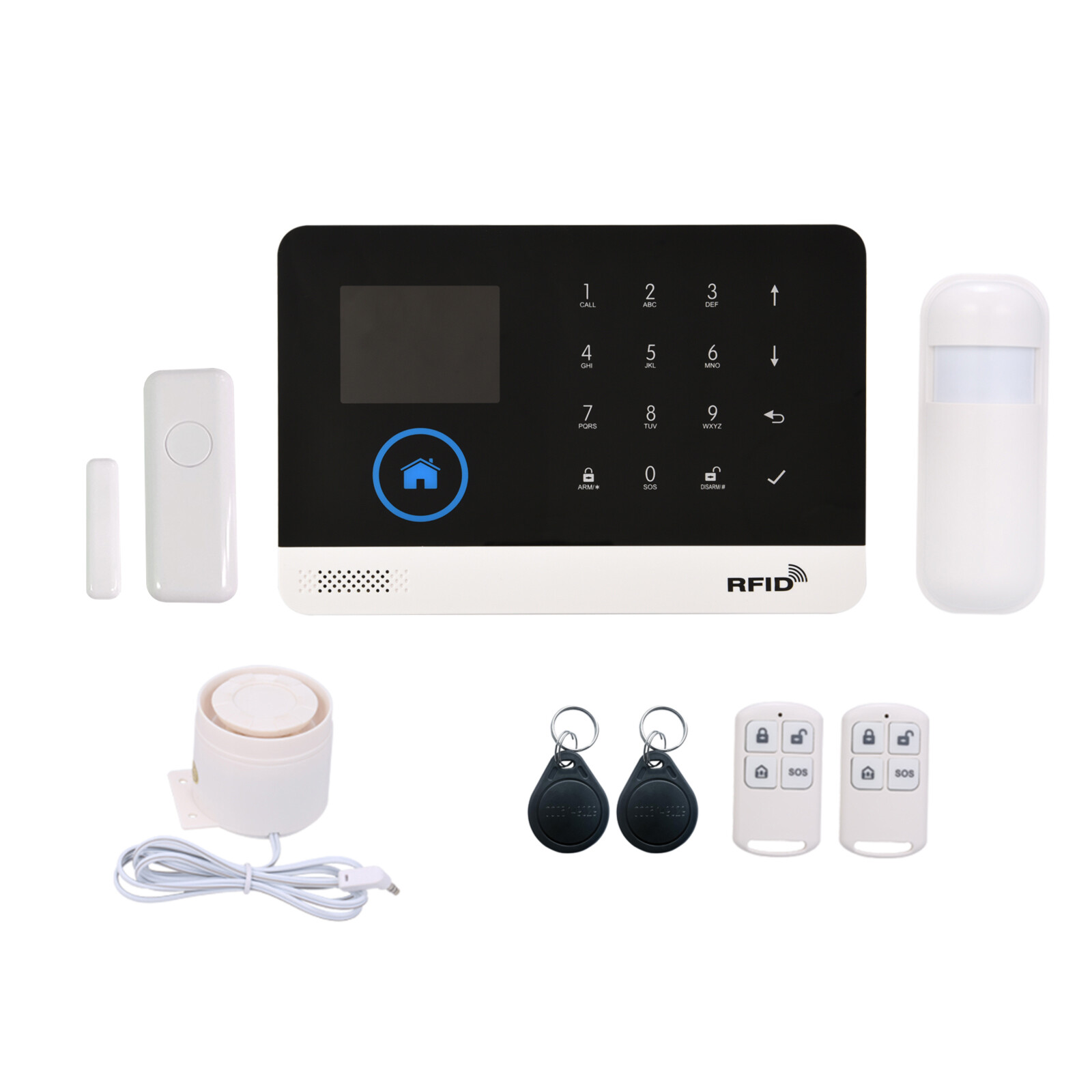 433MH Wireless WiFi GSM Home Smart Alarm Security System APP Remote Control C1R9