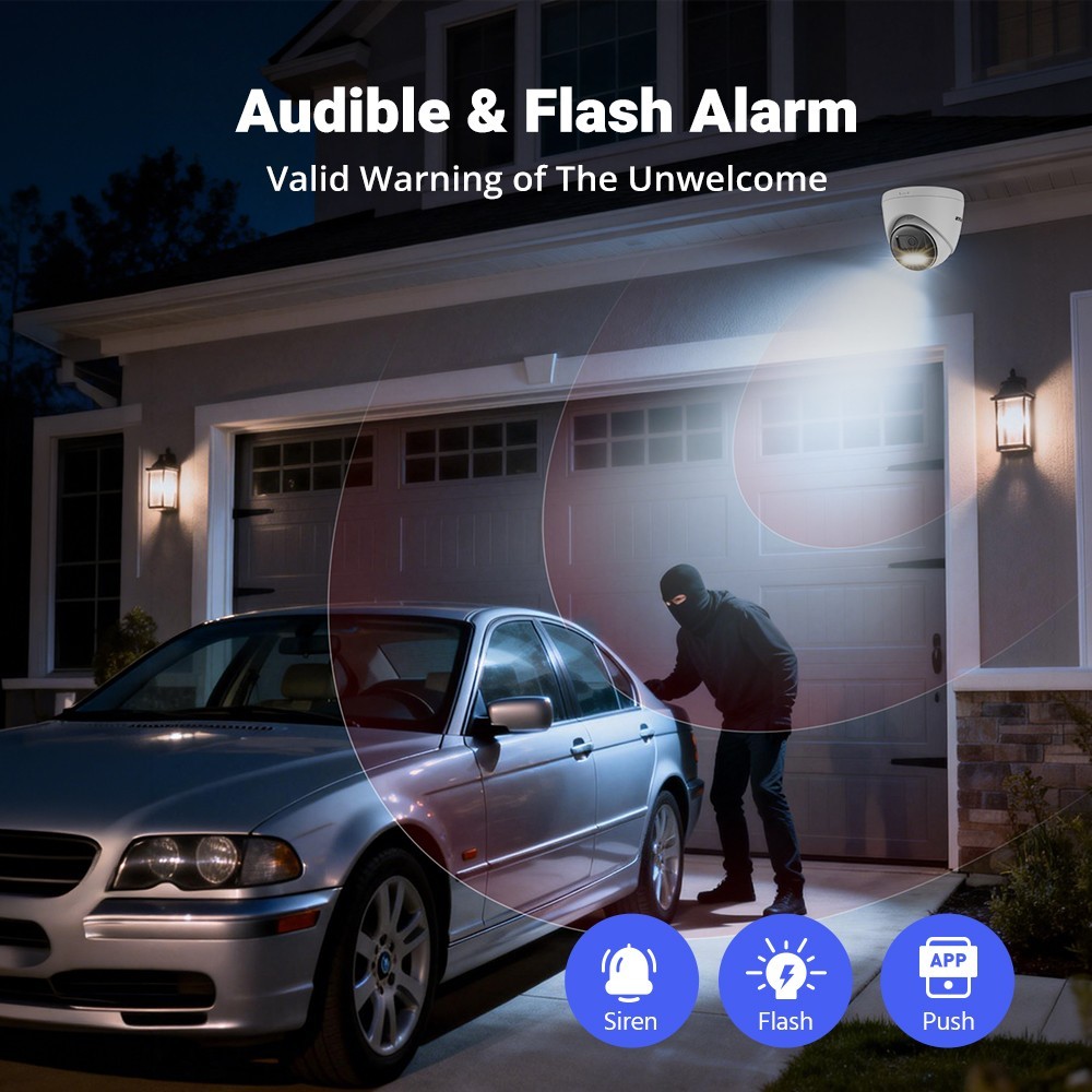 ANNKE 16CH 12MP NVR 3K 5MP POE Color Night Security Camera System Two Way Audio