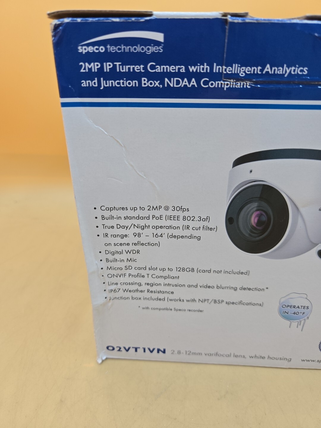 Speco O2VT1VN 2 MP True Day Night IR Digital WDR Buil In Microphone 128 GB IP67